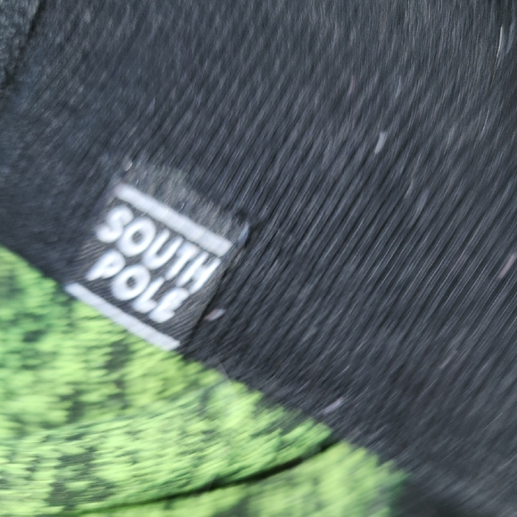 SOUTH POLE Marled Green Pull Over Short Sleeved Hooded French Terry Sweatshirt - Picture 7 of 8
